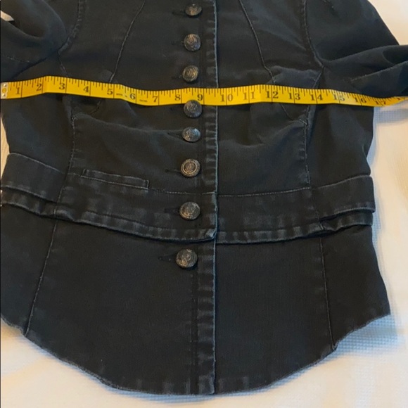 Free People distressed black jacket size 2 - Picture 8 of 14